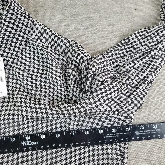 BROOKS BROTHERS Shirt Womens Small Relaxed Houndstooth Blouse Chiffon New - Picture 15 of 16